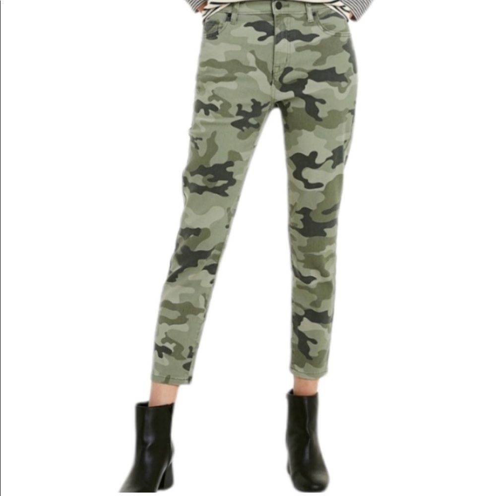 Nili Lotan Camo Print High-Rise Skinny Jeans new size 0/ 2